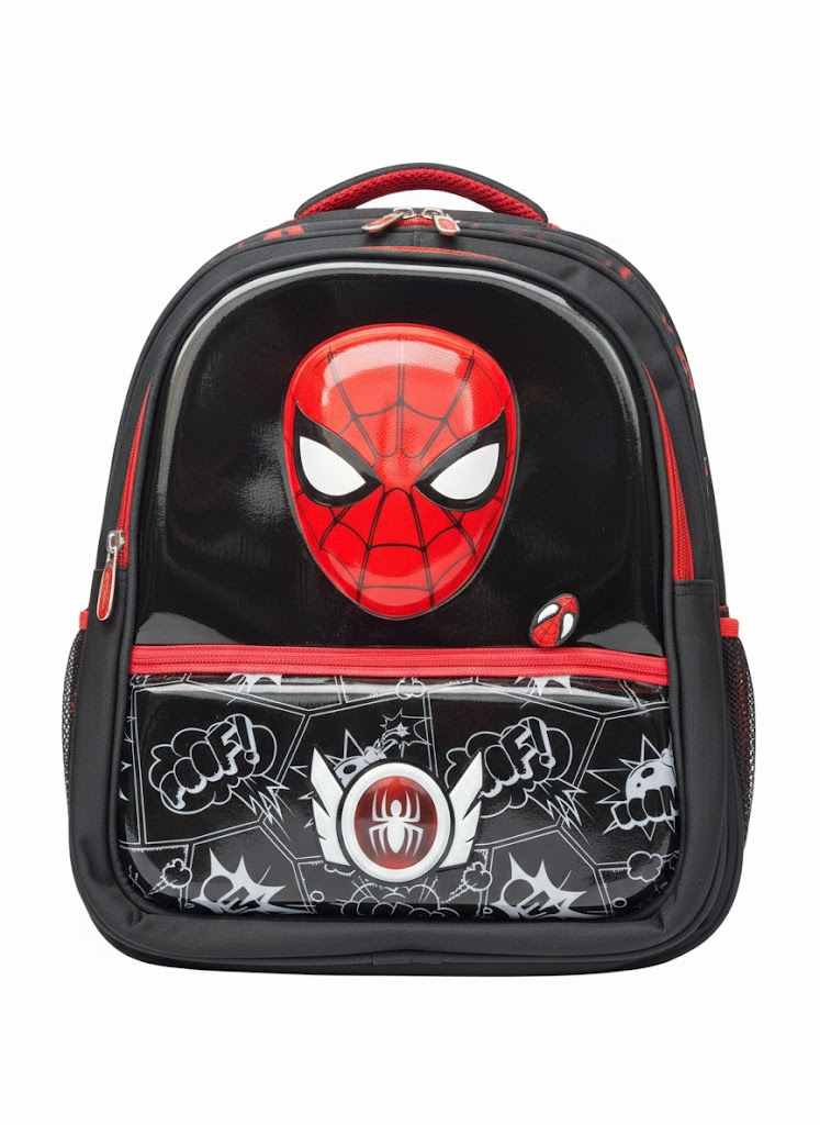 “Spider Strike Hero School Backpack – Premium 3D Superhero Edition”